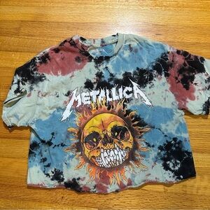Metallica  crop Tie-Dye T-Shirt size S (b5